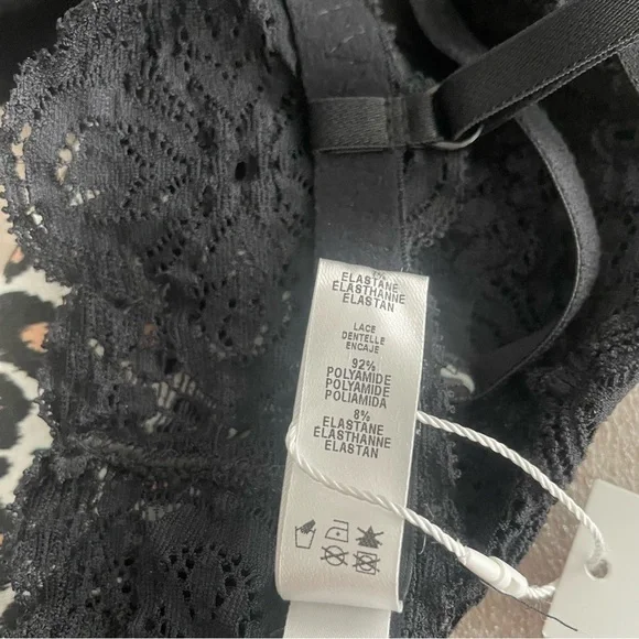 Cosabella Leopard Black Bralette Size Medium - Picture 6 of 6